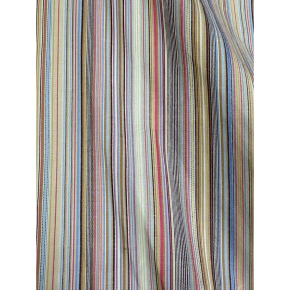 Balmain Paris Striped Luxery Button Up Dress Shirt Pink Multicolor Men 17 1/2 44 - Picture 5 of 11